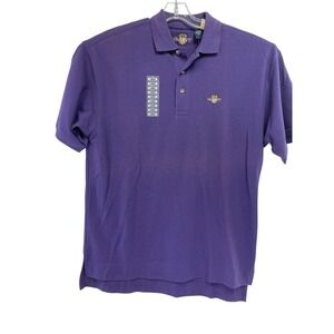 Gant USA Mens Sz Large Purple Knit Golf Polo Shirt (F44) NWTs